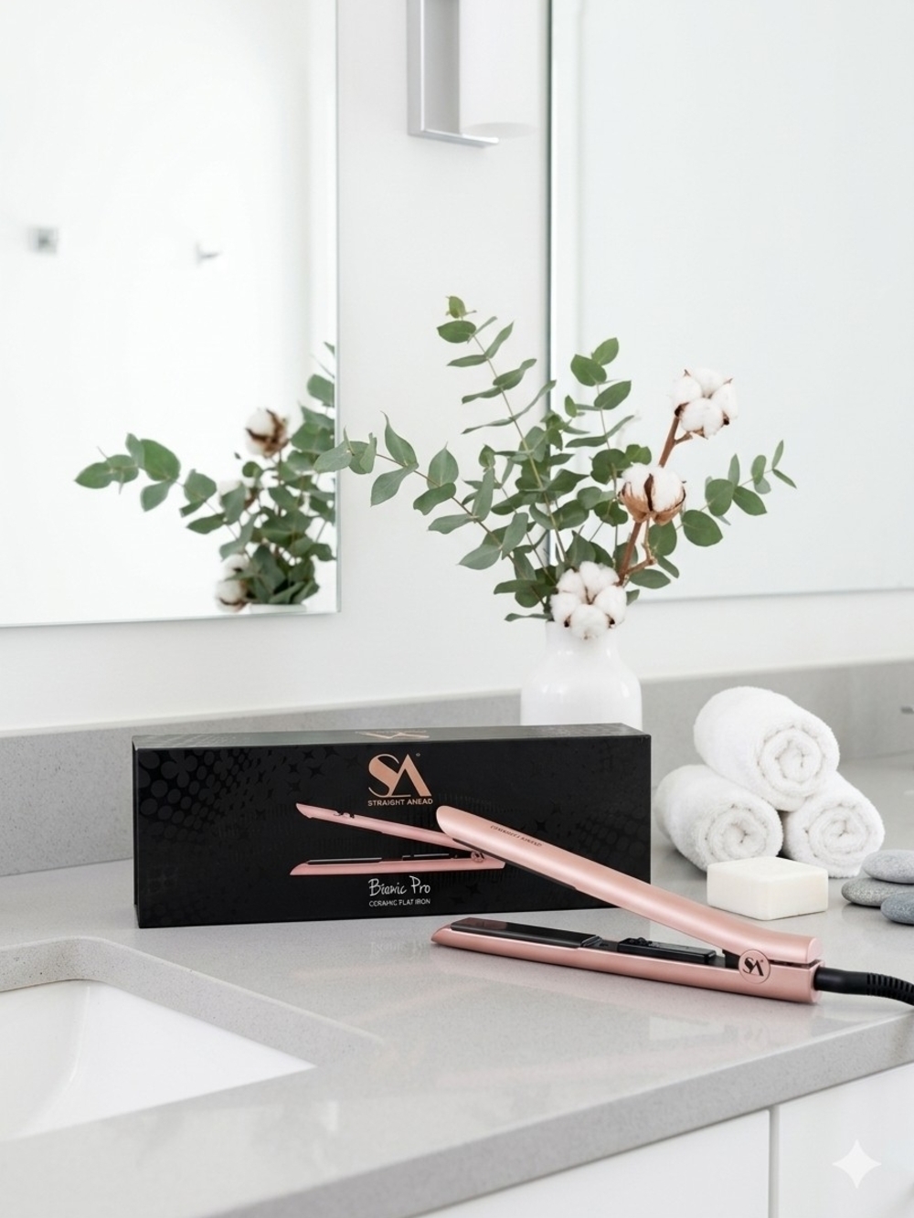 Straight Ahead Bionic Pro Ceramic Flat Iron Pink Still In Plastic - MSRP $450